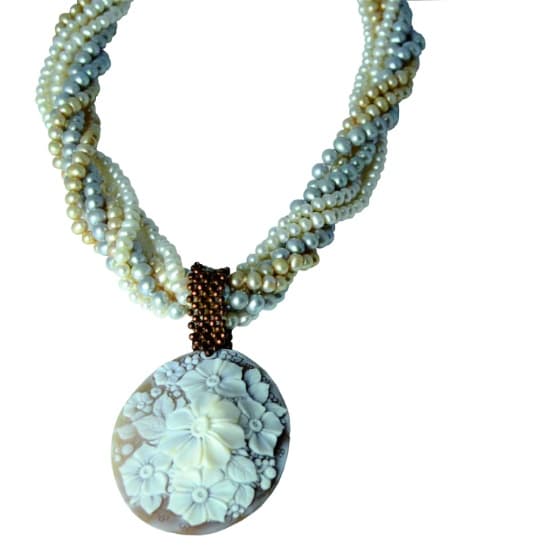 Pearl and Cameo Necklace