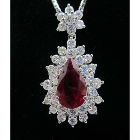 Platinum Ruby Necklace