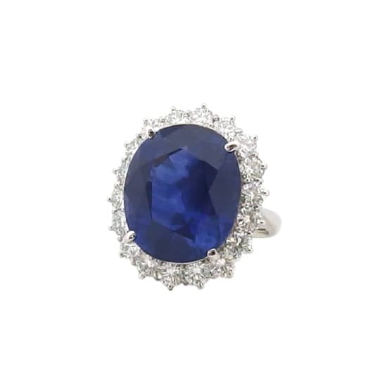 Platinum Sapphire Ring