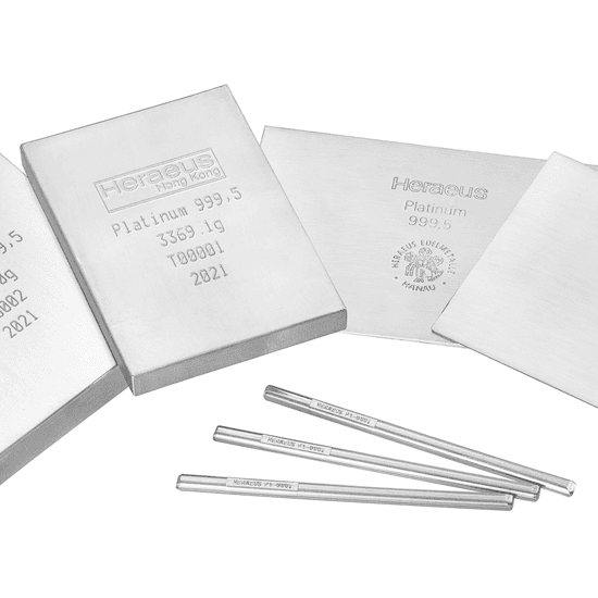 Pt Ingot and Chopsticks