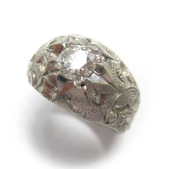 Pt900 Diamond Ring