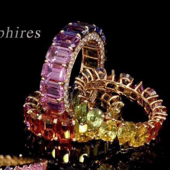 Rainbow Sapphire ring
