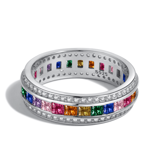 Rainbow Zircon Ring