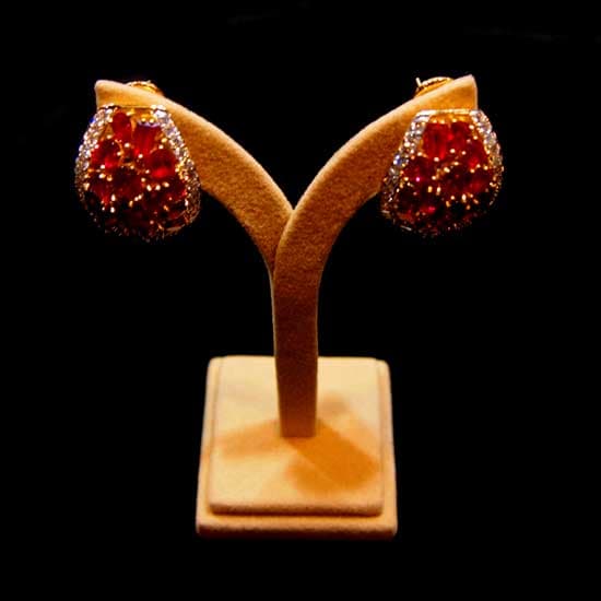 Ruby Diamond Earrings