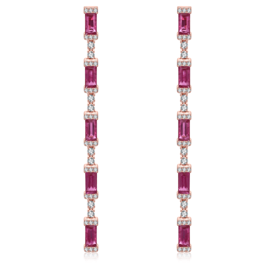 Ruby and Diamond Earrings