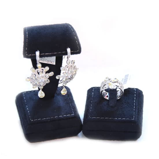Silver CZ Jewelry Set
