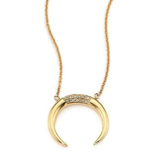 Silver Crescent Necklace