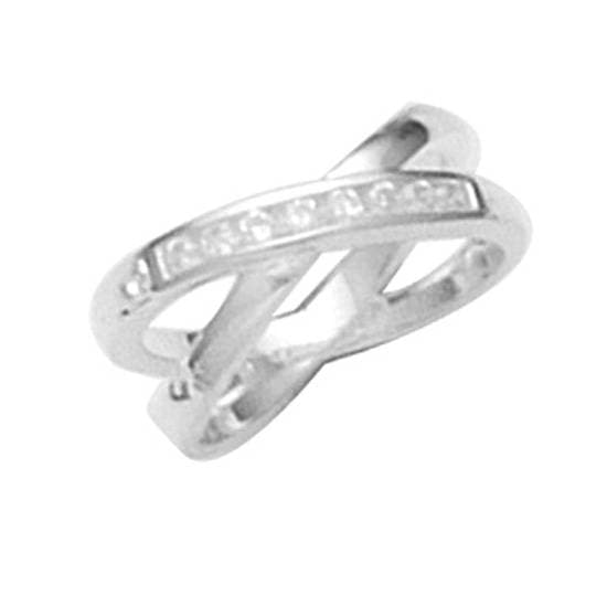 Silver Criss-Cross Ring