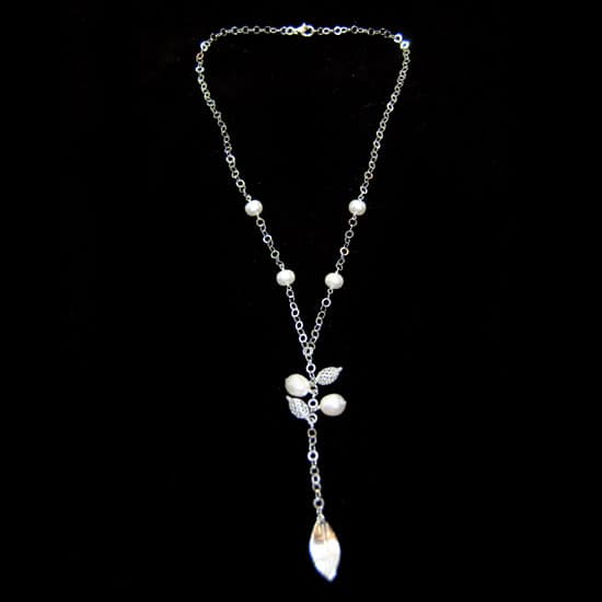 Silver and Pearl Necklace