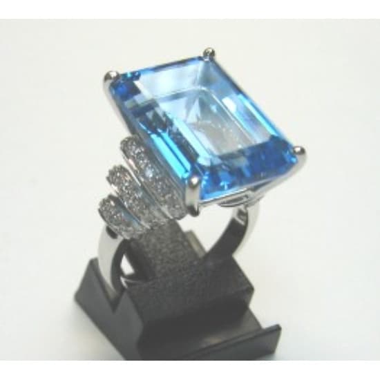 Topaz and Diamond Ring
