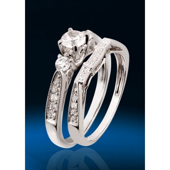 Twin Band Engagement Ring