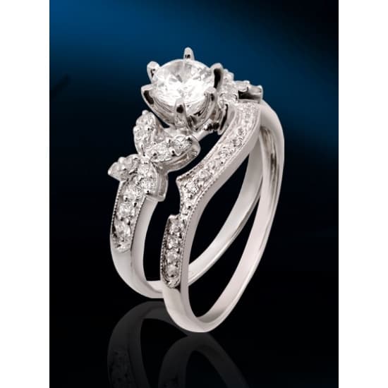 Twin Band Engagement Ring