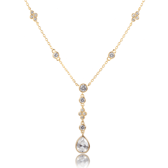silver drop necklace